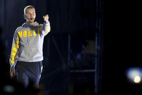 Justin Bieber performs in concert in Santiago