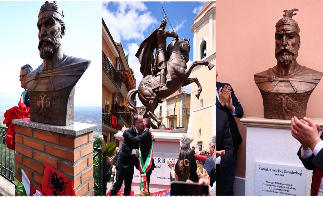 Tre monumente të Skënderbeut inagurohen në Kalabri, presidenti Begaj- Arbëreshëve: Vijoni të jeni ambasadorë të vlerave tuaja