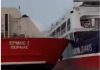 FOTO/ Këputen kabllot, përplasen 2 anije në portin e Igumenicës