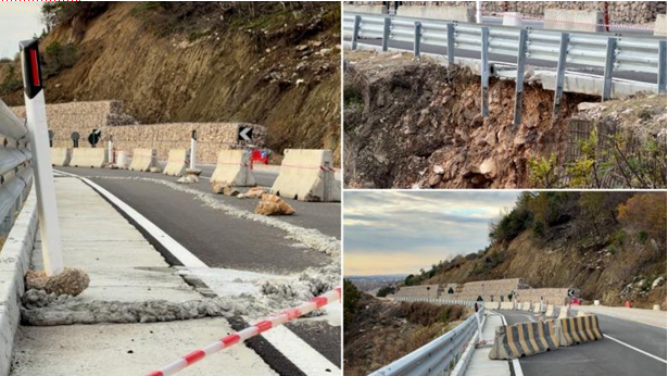 Asfalti korruptiv  Shembet rruga e re panoramike Shëngjin Velipojë  u përurua para 8 muajsh  Ja babëzia me rrugët në Belsh e Çërravë