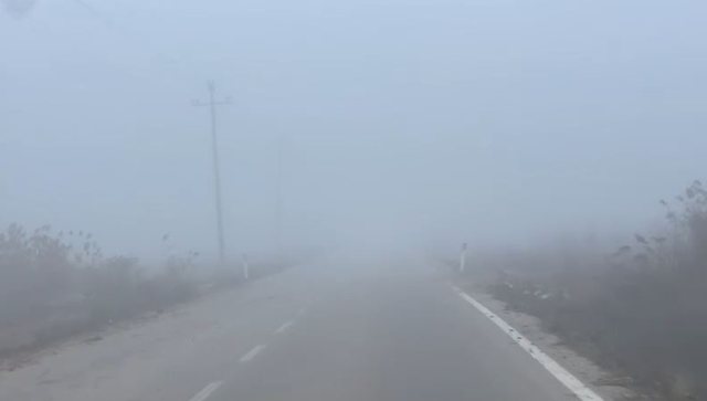 Rruga Korçë Voskopojë  pushtohet  nga mjegulla e dendur