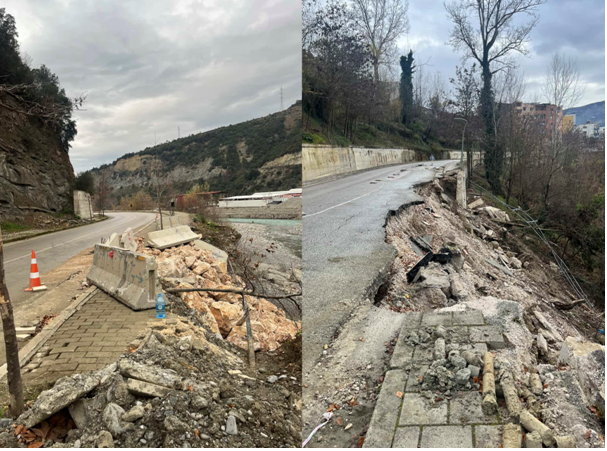Rruga në Skrapar e shembur prej 3 javësh  Qytetarët në rrezik çdo ditë
