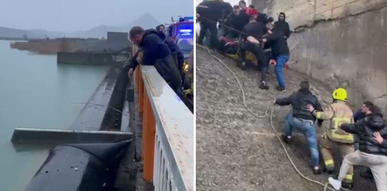 Shkodër   Makina  fluturon  nga ura e Spatharit në ujë  plagosen 3 persona