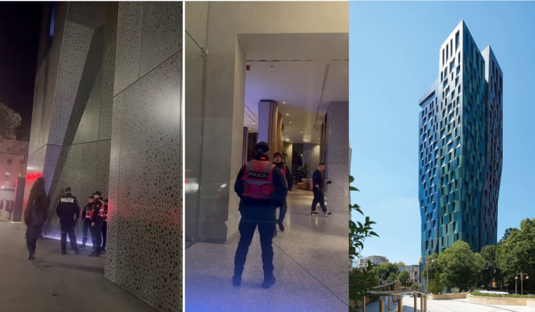 SPAK dhe BKH  aksion në kullën  Alban Tower  në qëndër të Tiranës  me ndërtues Alban Xhaferri  për kapjen e kontrabandistëve të Call Center