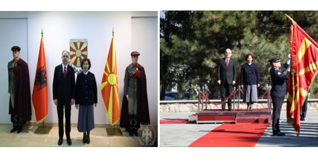 Presidenti Bajram Begaj  Vizitë zyrtare në Shkup  Shqipëria e vendosur të forcojë bashkëpunimin me Maqedoninë e Veriut