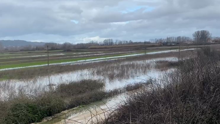 Reshjet intensive nxjerrin nga shtrati lumin Ishëm  përmbytje në fshatin Murqinë