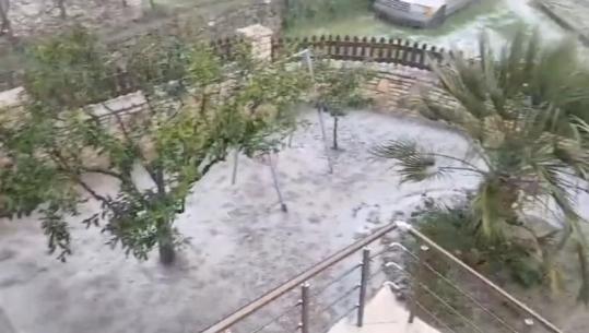 Stuhi e fortë breshëri në fshatrat pranë lumit Vjosa  raportohet për dëme të shumta në bujqësi