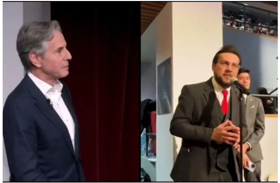 Studenti shqiptar i Harvard  Përballet me Blinken  Të këqijat që i ke bërë vendit tim  gjatë fushatës sime më arrestuan se ekspozova lidhjet me   