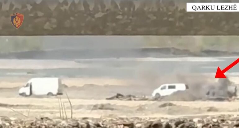 Ndotje pranë lumit Mat  dy persona arrestohen pasi dogjën sasi të mëdha kabllosh dhe gomash