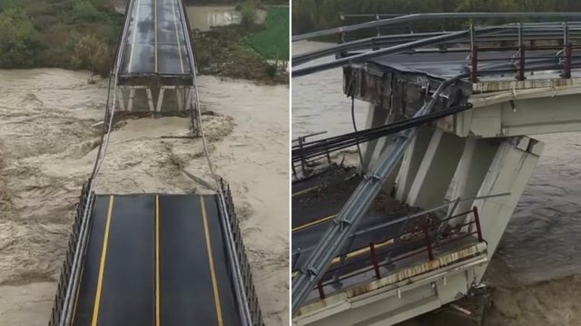 Moti i keq përfshinë Italinë qëndrore dhe jugore  shembet ura në Molise