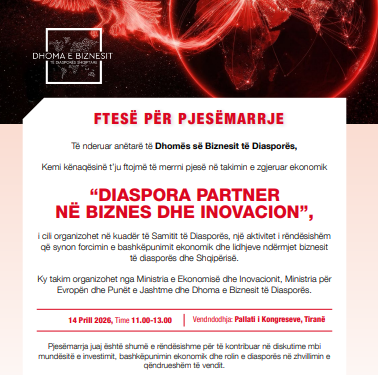 Samiti i Diasporës  Dhoma e Biznesit të Diasporës sjell Europën në Forumin Ekonomik të 14 prillit