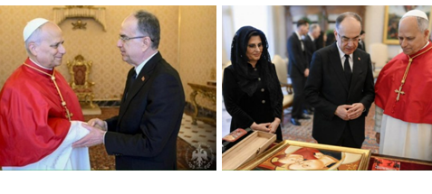 Presidenti Begaj pritet nga papa Leone XIV në Vatikan