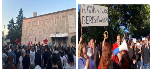 Ferit Shqefni  Shoqëria civile zbret në shesh dhe sfidon politikën  Dy protesta masive pa flamuj partie  pa gaz lotsjellës e pa përplasje  me thirrjet    