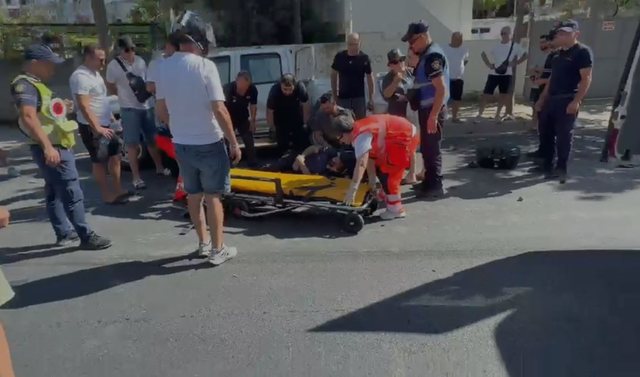 Aksident i rëndë në Vlorë  plagoset drejtuesi i motorit  Niset me urgjencë drejt spitalit  ja si paraqitet gjendja e tij