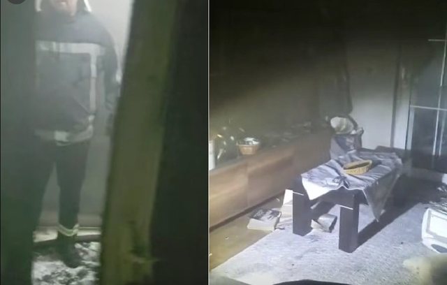 Panik në 3 të mëngjesit në Laprakë  zjarrfikësit shpëtojnë prindërit dhe dy fëmijët nga shtëpia në flakë  I nxorën nga ballkoni i komshiut