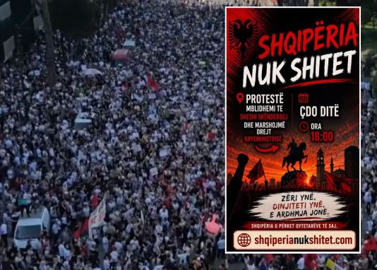 Bulevardi i mbushur me mijëra qytetarë  Sot protesta e tetë në Tiranë  thirrja e fortë  Shqipëria nuk shitet  Rama të japë dorëheqje 