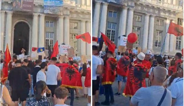 Paralelisht me Tiranën  protestë e shqiptarëve edhe në Genova  Rama të japë dorëheqjen  nuk mund të heshtim më 
