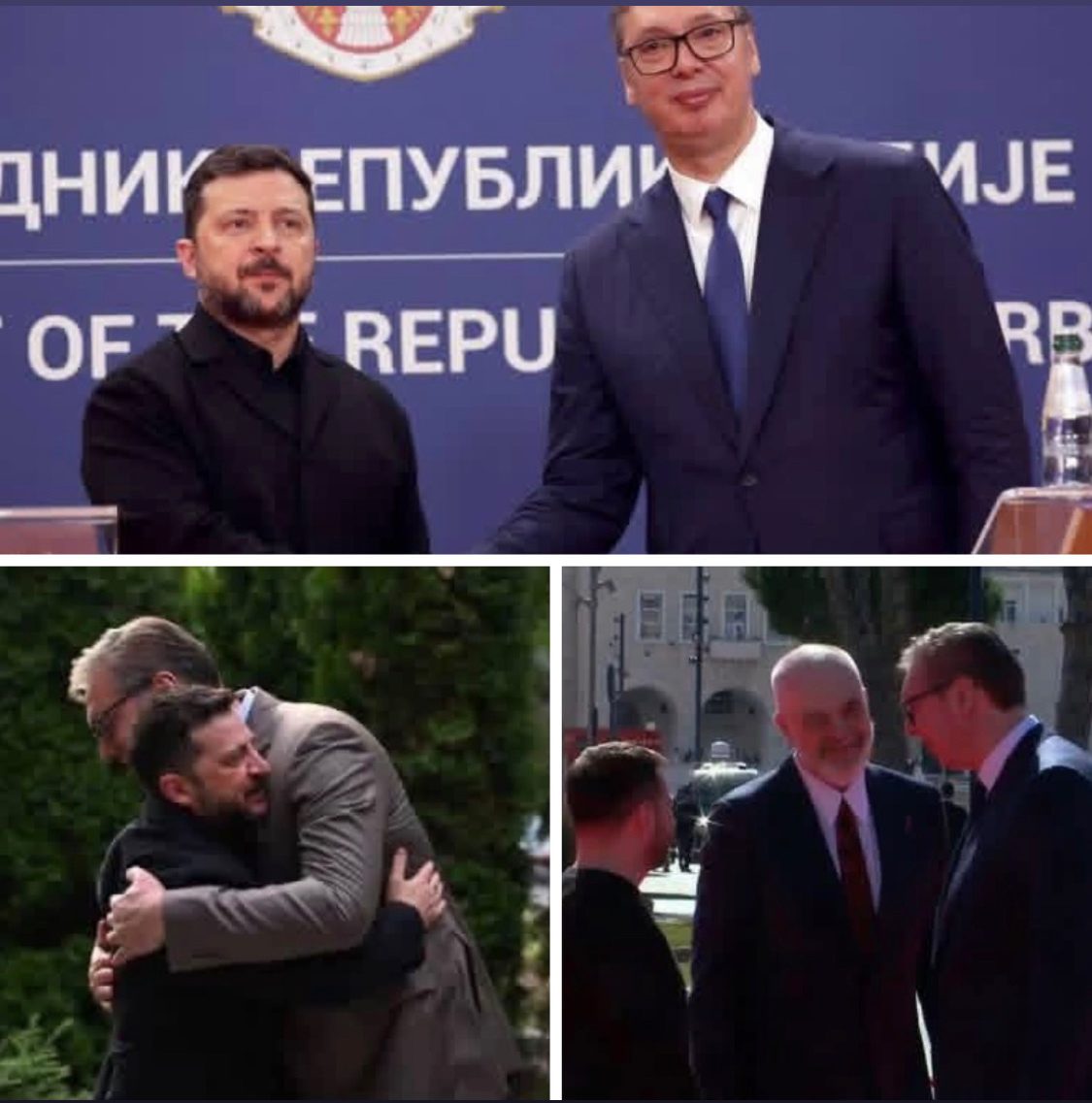 Zelensky në Beograd  Mbështetje verbale për Ukrainën  mohim i Kosovës dhe kërcënim mbi Ujmanin