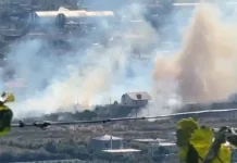 Flakët përfshijnë sipërfaqen me bimësi në Lalm i Ri të Lezhës, rrezikohen banesat nga përhapja e zjarrit