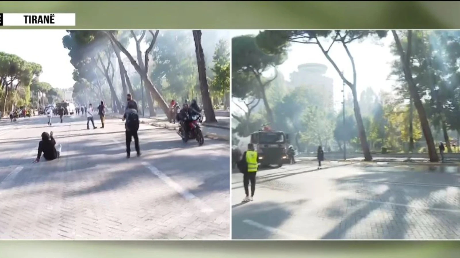 Protestuesit u vendosën në Parkun Rinia  policia i largon me ujë dhe gaz lotsjellës