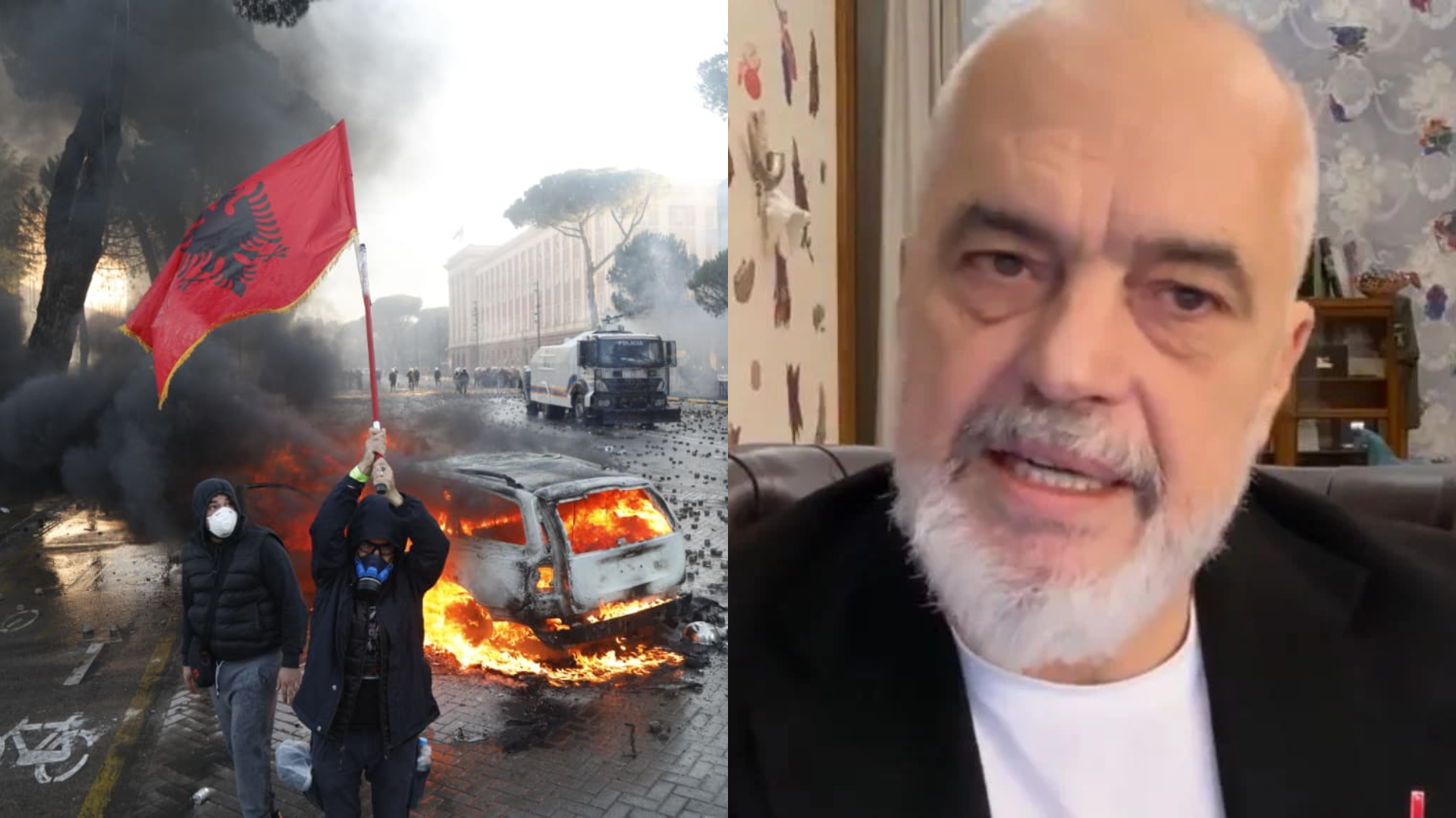  Kush çon mesazhe me gurë dhe maska do më ketë përballë   Rama  Ftoj protestuesit për dialog në Kryeministri apo fakultet