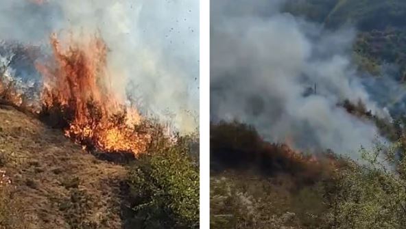 Dy ditë luftë me flakët në Kukës  Rreth 50 hektarë shkurre dhe ferra të përfshira nga zjarri